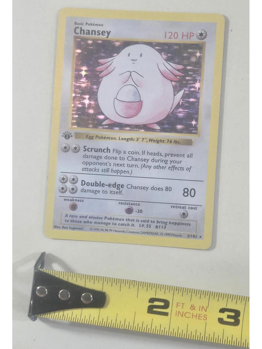 Pokemon Chansey 120 HP Holofoil Card